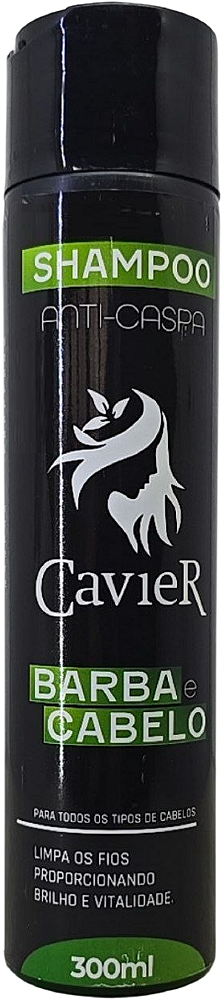Shampoo Anticaspa Barba e Cabelo 300ml - Cavier Cosmeticos