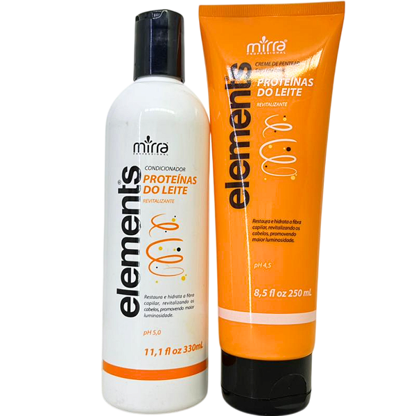 Kit Mirra Elements Proteínas Do Leite Condicionador + Creme