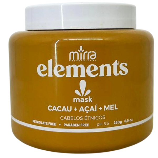 Máscara Mirra Elements Cacau Açaí E Mel Cabelos Étnicos 250g