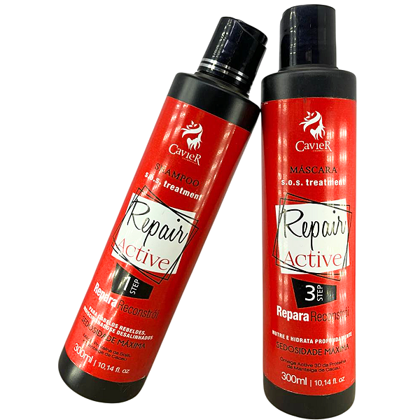 Kit CavieR Repair S.O.S Para Cabelos Rebeldes E Danificados