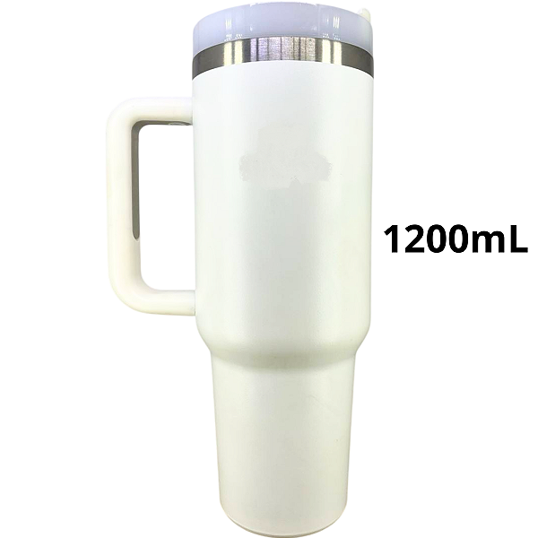 Garrafa Copo Térmico 1,2L Com Tampa E Canudo E Alça E Inox