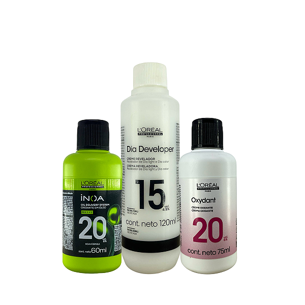 Kit L'Oréal Inoa ODS 20 Vol + Dia Developer + Oxydant 20 Vol