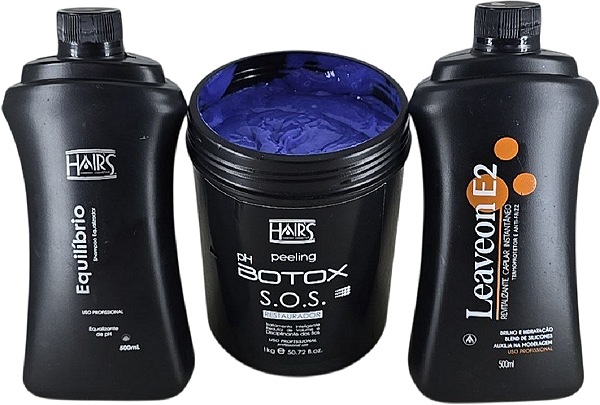 Kit Tratamento BTX Sos Matizador 1kg + Leaveon E2 + Shampoo