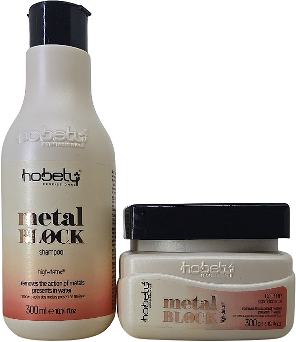 Kit Detox Metal Block Hobety Shampoo 300ml Mascara 300g