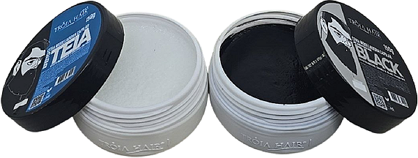 Kit 2 Ceras Modeladoras Troia Hair Teia E Black 150g Cada