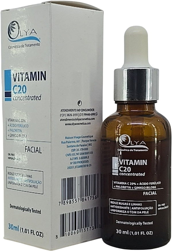 Vitamina C20% Concenatrada Facial 30ml Olya Cosmetica