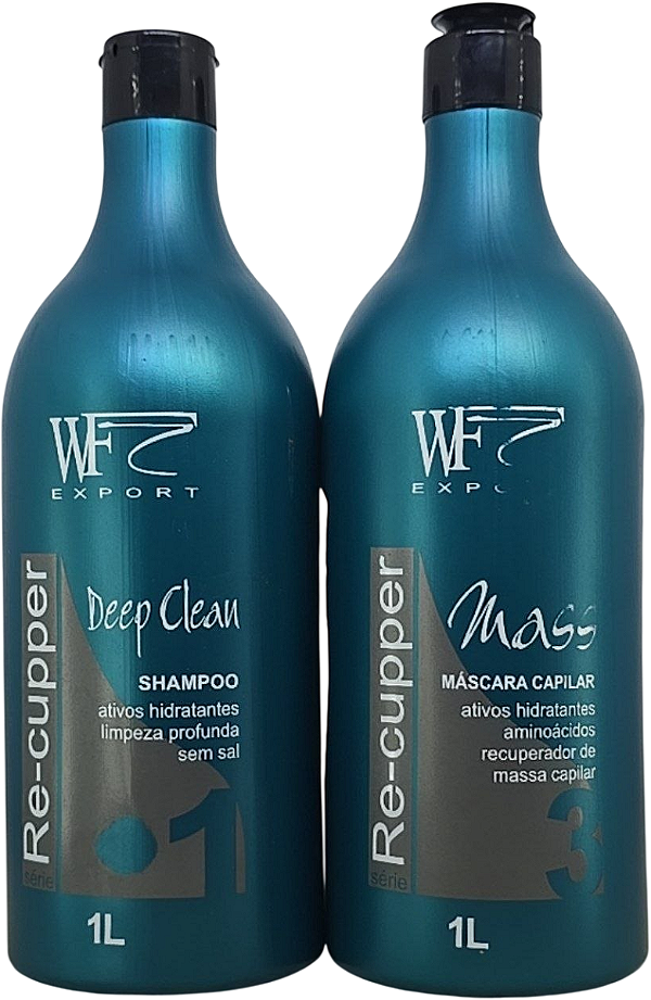 Kit Reconstrução Capilar Recupper WF Shampoo 1 L Mascara 1 L