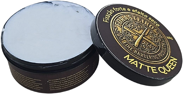 Pomada Matte Queen Forasteiro 100g Fixacao Forte Efeito Seco