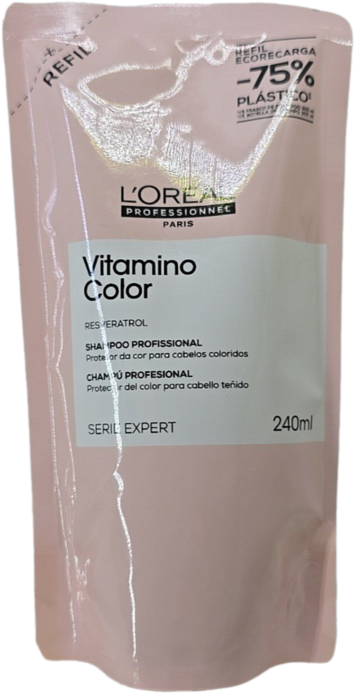 Refil Shampoo Proteção Da Cor L'oréal Vitamino Color 240ml