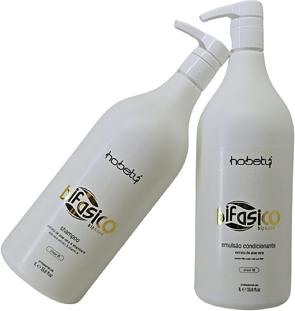 Kit Hobety Bifásico: Shampoo 1 L + Emulsão Condicionante 1 L