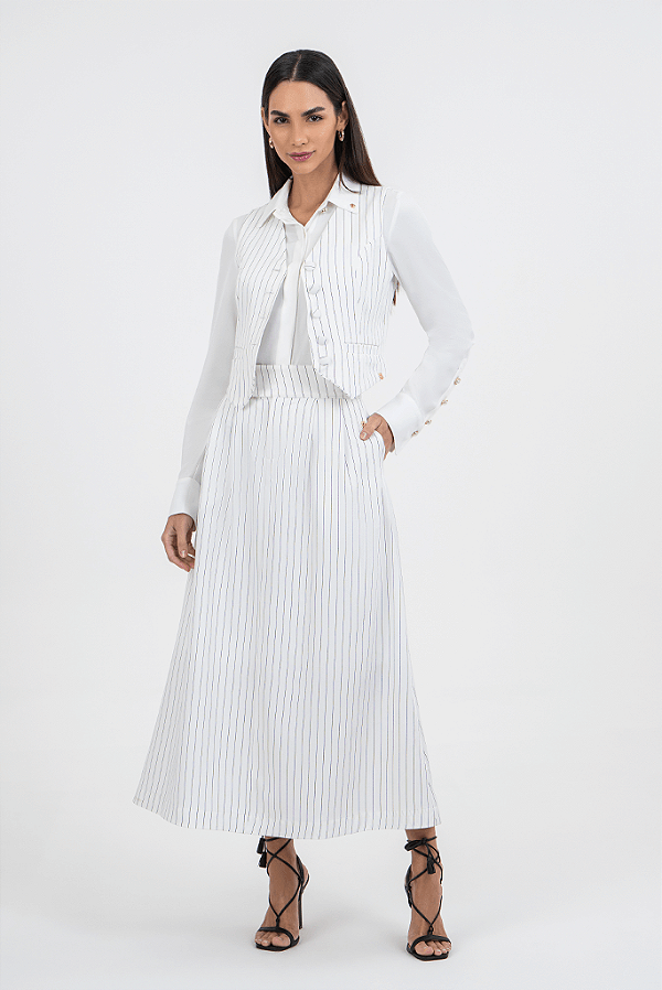 Saia Alfaiataria Risca De Giz Via Tolentino (apenas saia)