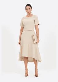 Saia Cru Em Linho Mullet