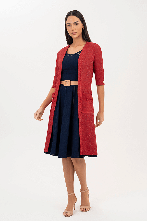 Cardigan Com Bolsos Laterais Via Tolentino