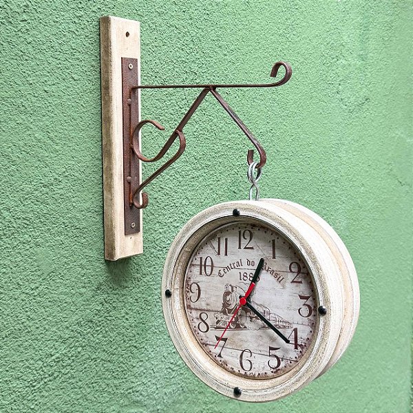 Relógio de Parede Mineiro Vintage - Dois Lados