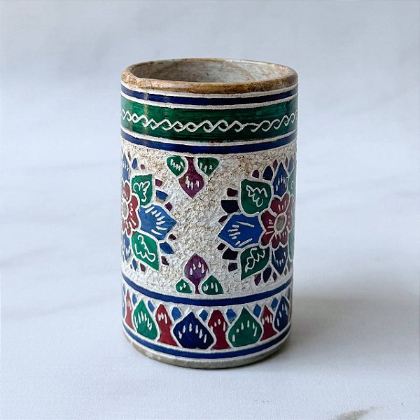 Copo de Pedra Sabão - Bordado