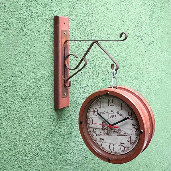 Relógio de Parede Mineiro Vintage - Dois Lados