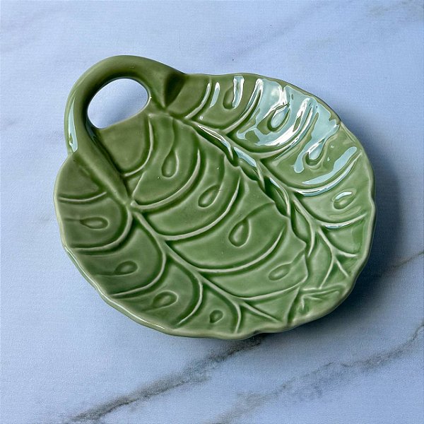 Prato de cerâmica com alça - 21cm