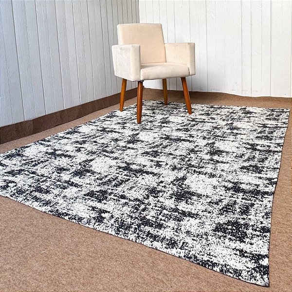 Tapetão Boho 2m x 2,5m - Marmorizado Preto