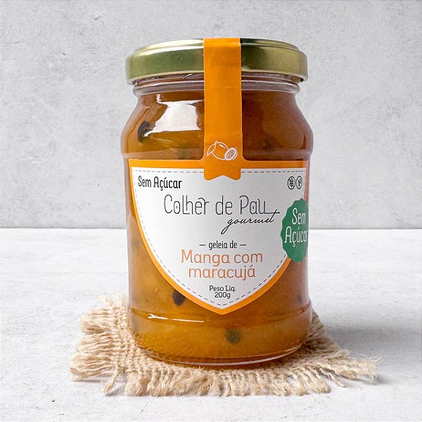 Geleia de Manga com Maracujá Zero Açúcar - Colher de Pau Gourmet