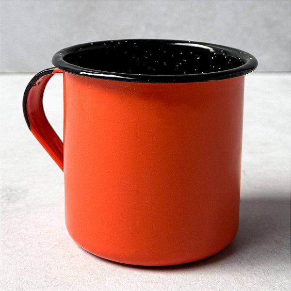 Caneca Esmaltada Laranja