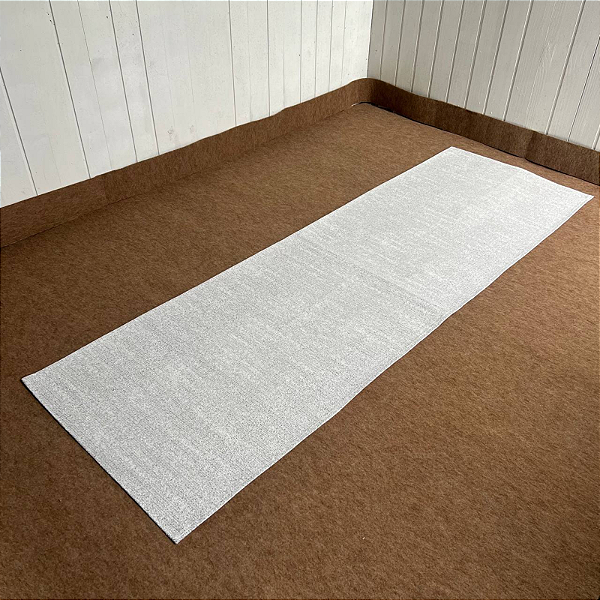 Passadeira Emborrachada 2m x 65cm -  Mescla Cinza