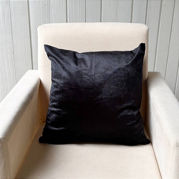 Capa de almofada Suede  - Preto