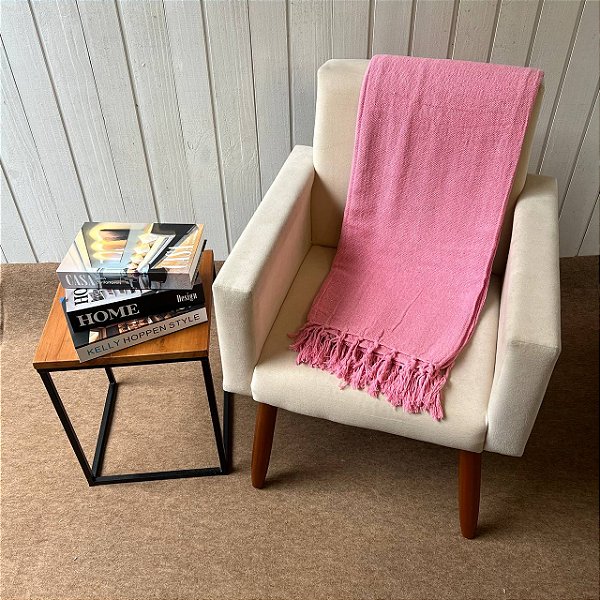 Manta P Rosa Envelhecido - 1,40m x 2,40m