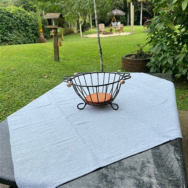 Toalha de Mesa Cinza - 1.1m x 1.1m