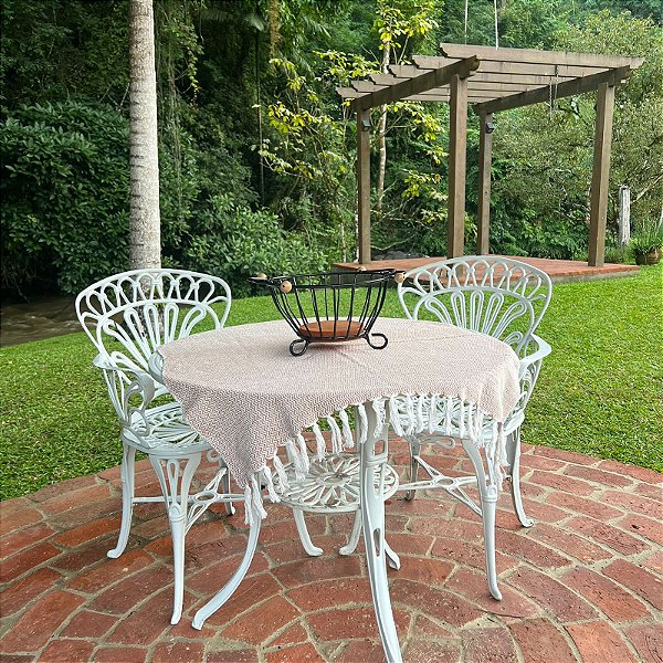 Toalha de Mesa Caramelo & Cru - 80cm x 80cm