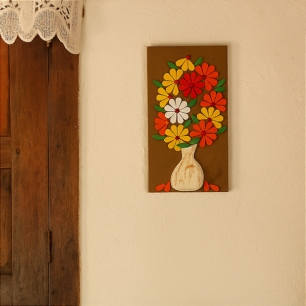 Quadro Mineiro Flores - 44cm