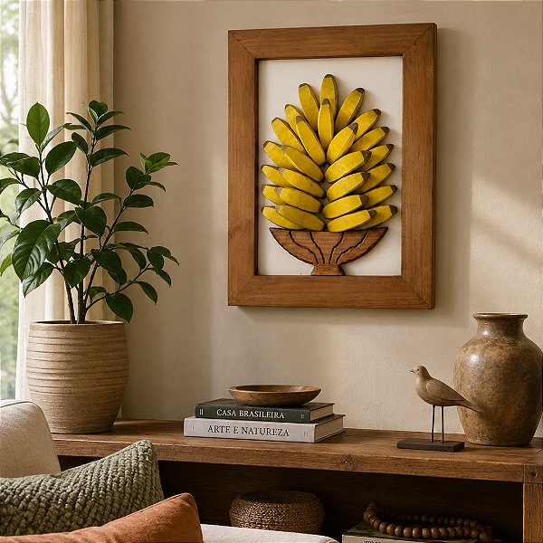 Quadro Mineiro Madeira - Banana