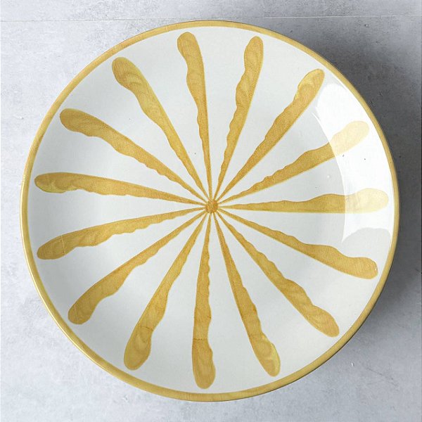 Prato de cerâmica Mostarda - 34cm