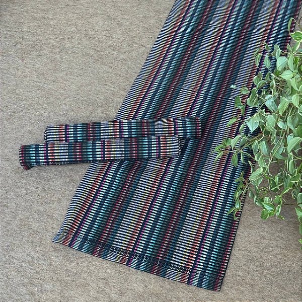 Trio Tapete Boho - Corrente Azul Petróleo
