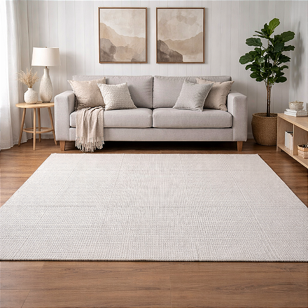 Tapete Sala 2m x 1,5m - Cappuccino com pesponto