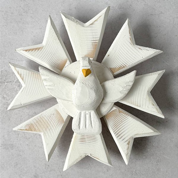 Divino Espírito Santo Branco - 15cm