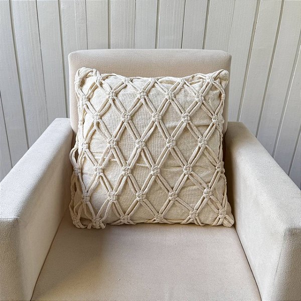 Capa de Almofada Rústica de Algodão Corda