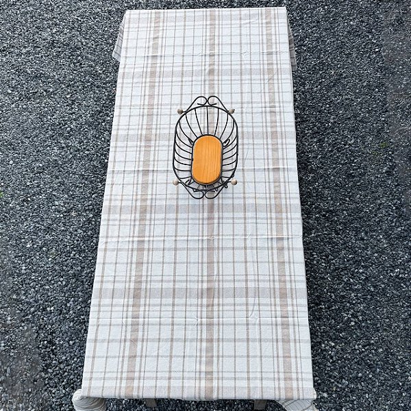 Toalha de Mesa 2,5m x 1,4m - Xadrez Cappuccino