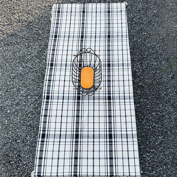 Toalha de Mesa 2,5m x 1,4m - Xadrez Preto