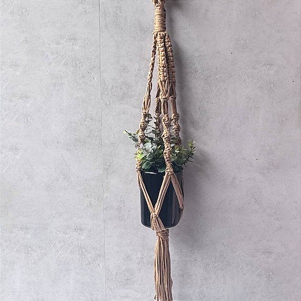 Suporte para plantas em Macramê - Cappuccino
