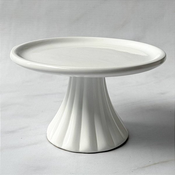 Boleira de Cerâmica 22cm - Branca