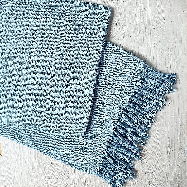 Manta P Azul Céu - 1,40m x 2,40m