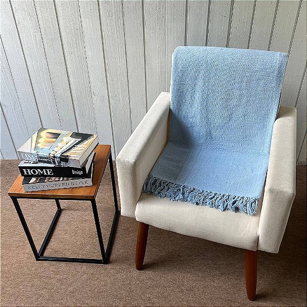 Manta P Azul Céu - 1,40m x 2,40m