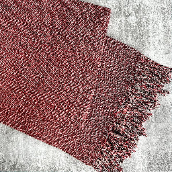Manta P Mescla Vermelho com Preto - 1,40m x 2,40m