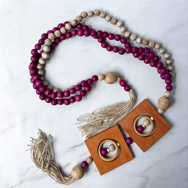 Colar de Mesa Nude & Roxo - 1.6m