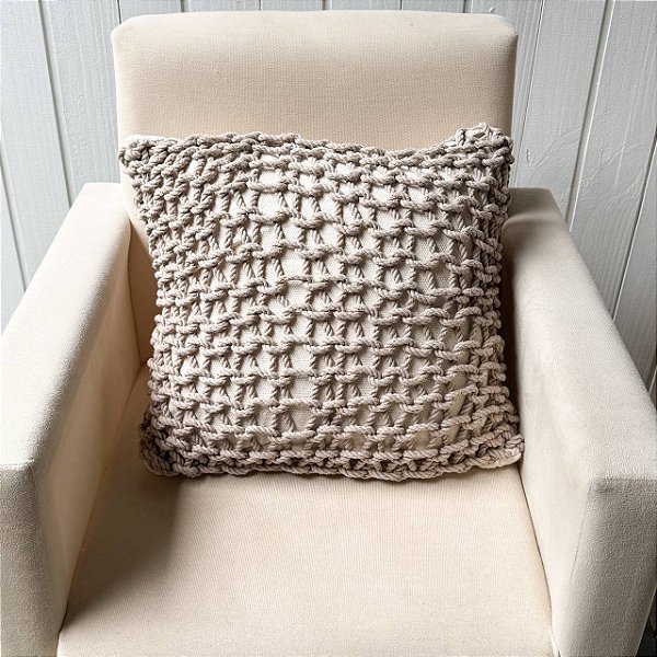 Capa de almofada corda - Cappuccino