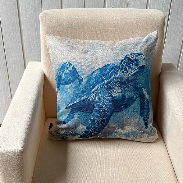 Capa de almofada Linhão - Tartaruga