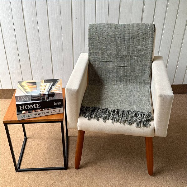 Manta M Verde Escuro Mescla - 1,80m x 2,40m