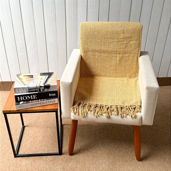 Manta M Amarelo Mescla - 1,80m x 2,40m