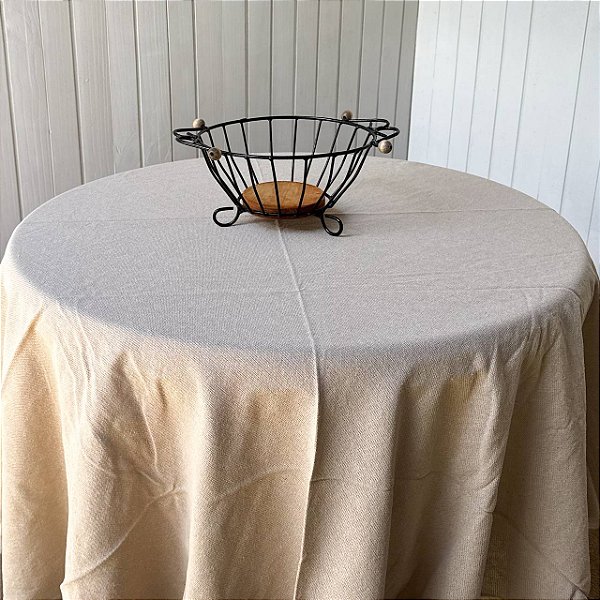 Toalha de Mesa Redonda 2m - Cappuccino