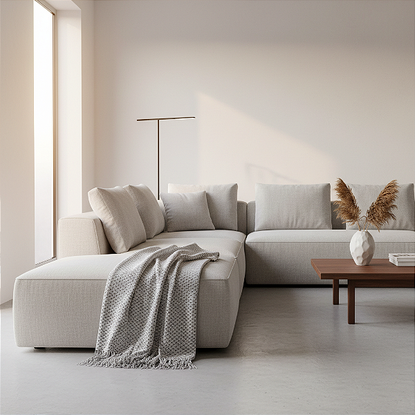 Manta Macramê - Cinza